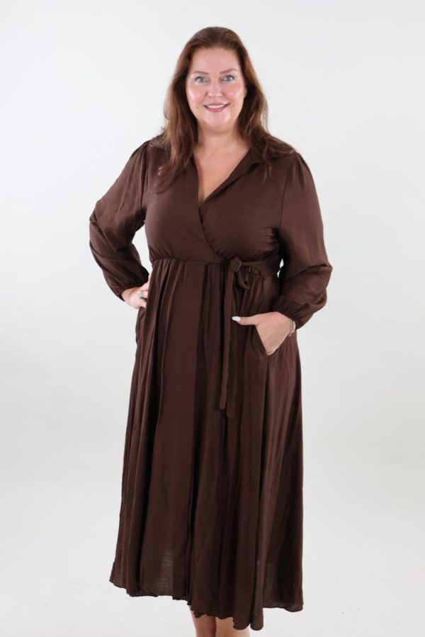 1642 Dress Overslag Maxi Long sleeves