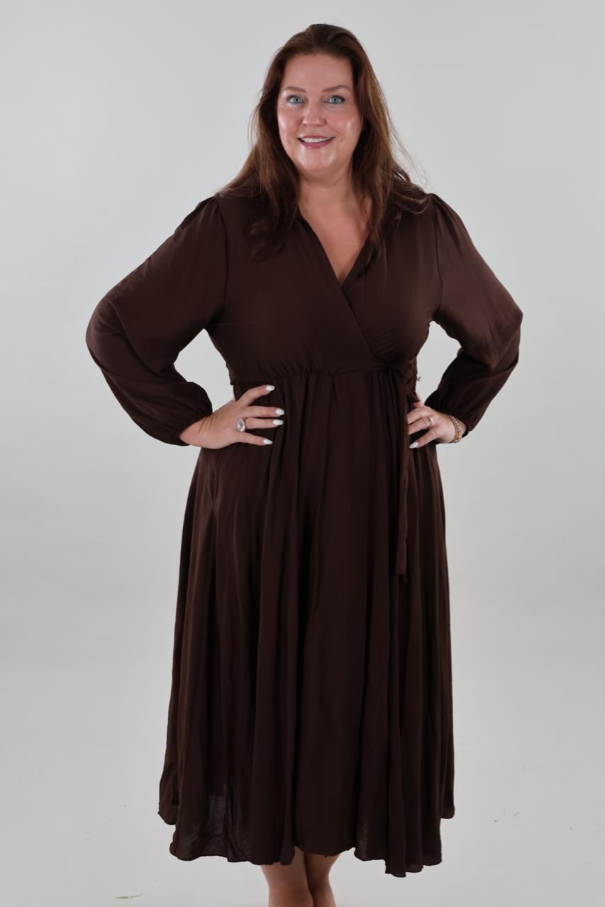 1642 Dress Overslag Maxi Long sleeves - Afbeelding 5