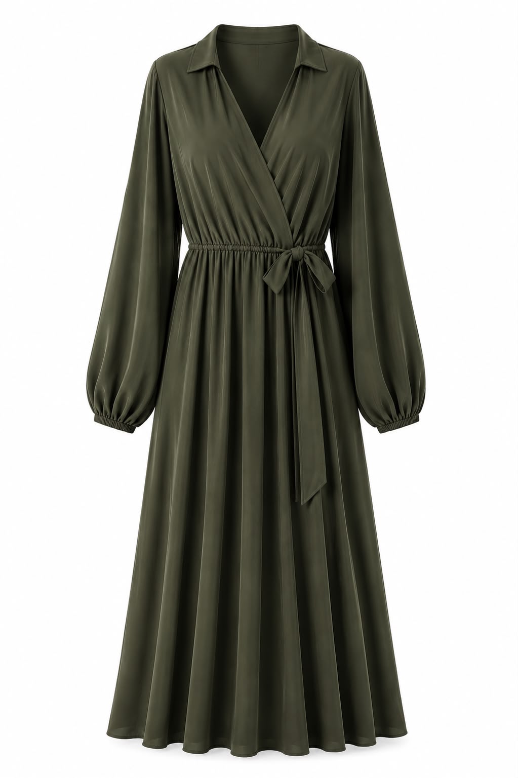 1642 Dress Overslag Maxi Long sleeves - Afbeelding 11