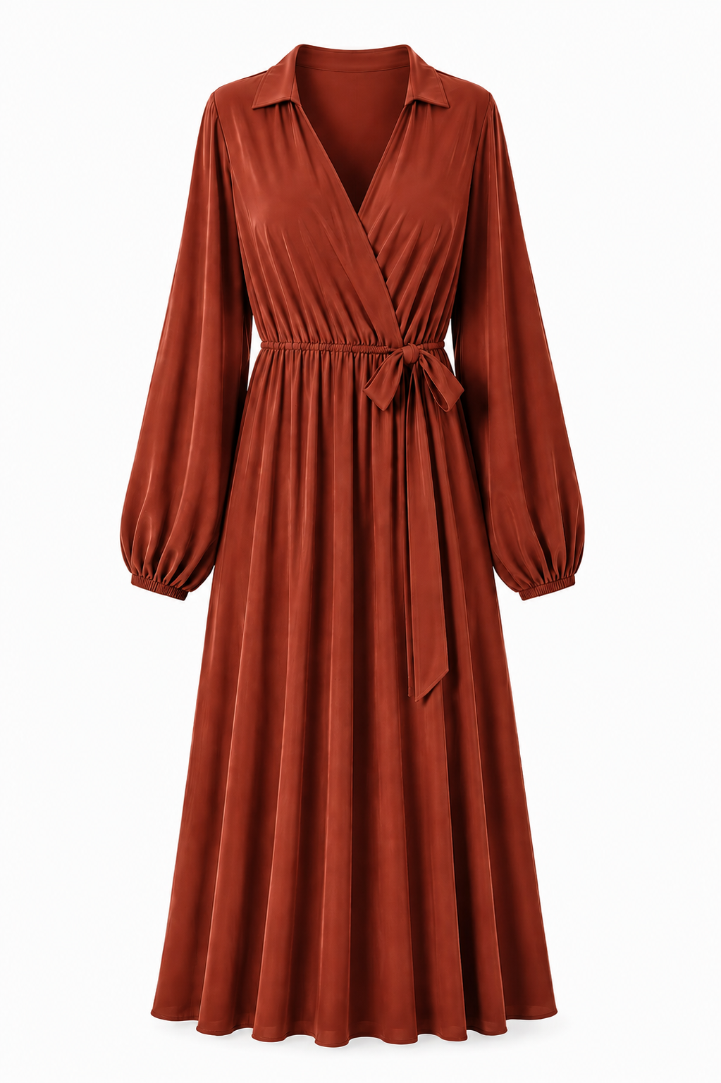 1642 Dress Overslag Maxi Long sleeves - Afbeelding 6