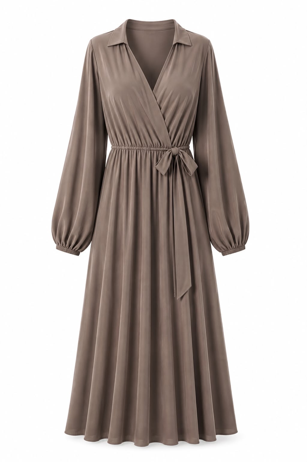 1642 Dress Overslag Maxi Long sleeves - Afbeelding 9