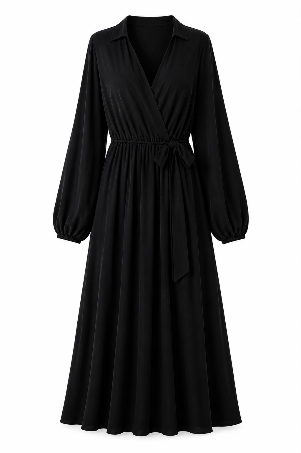 1642 Dress Overslag Maxi Long sleeves - Afbeelding 8
