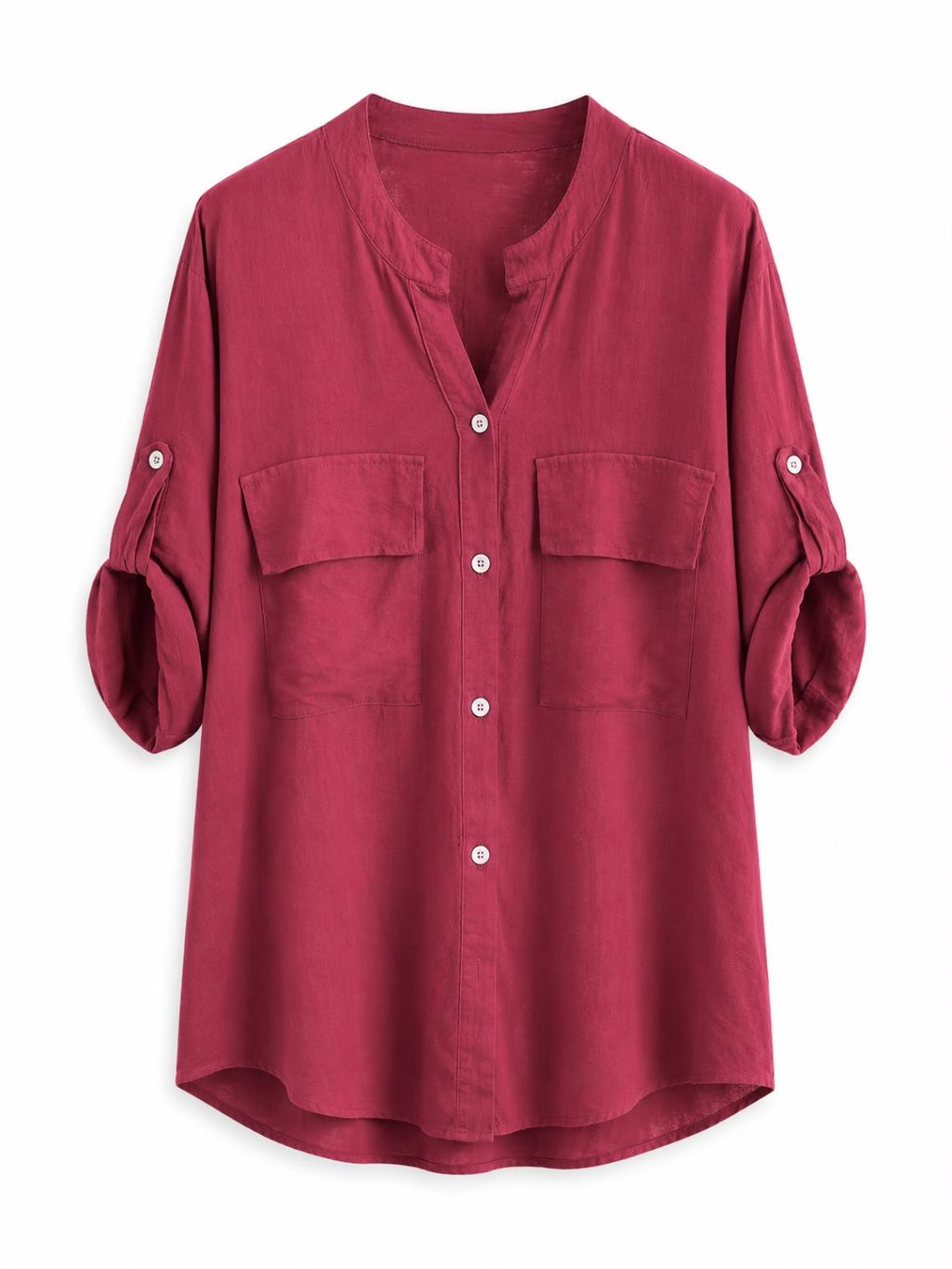 1645 Blouse Viscose Split neck - Afbeelding 8