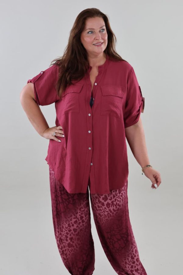 1645 Blouse Viscose Split neck