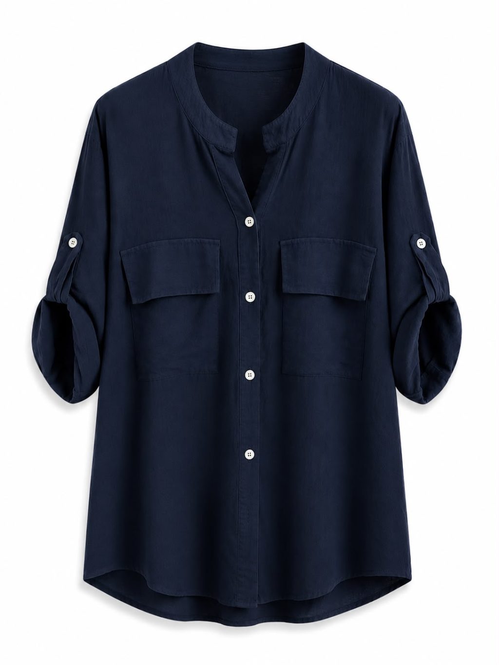 1645 Blouse Viscose Split neck - Afbeelding 9