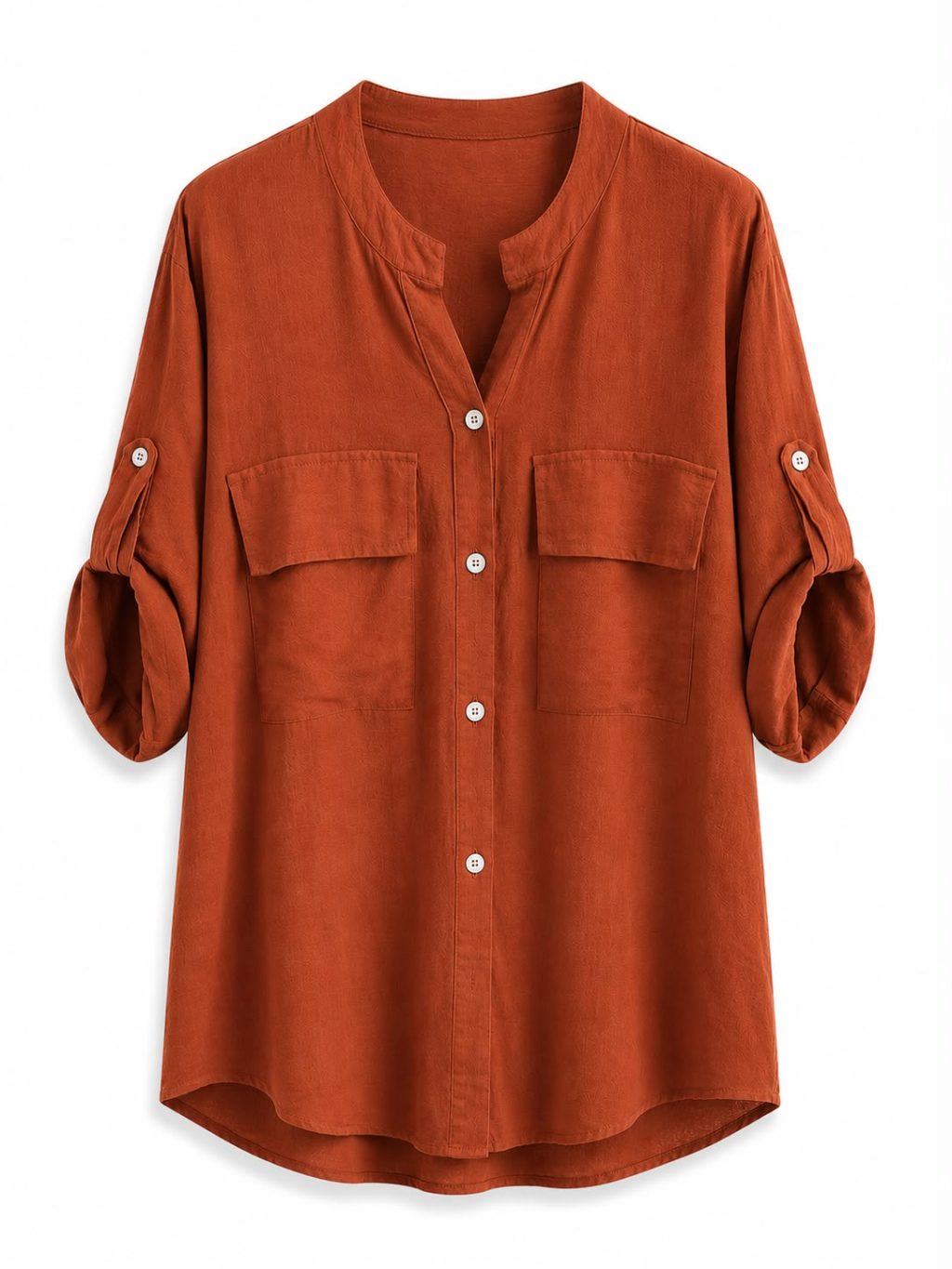 1645 Blouse Viscose Split neck - Afbeelding 7