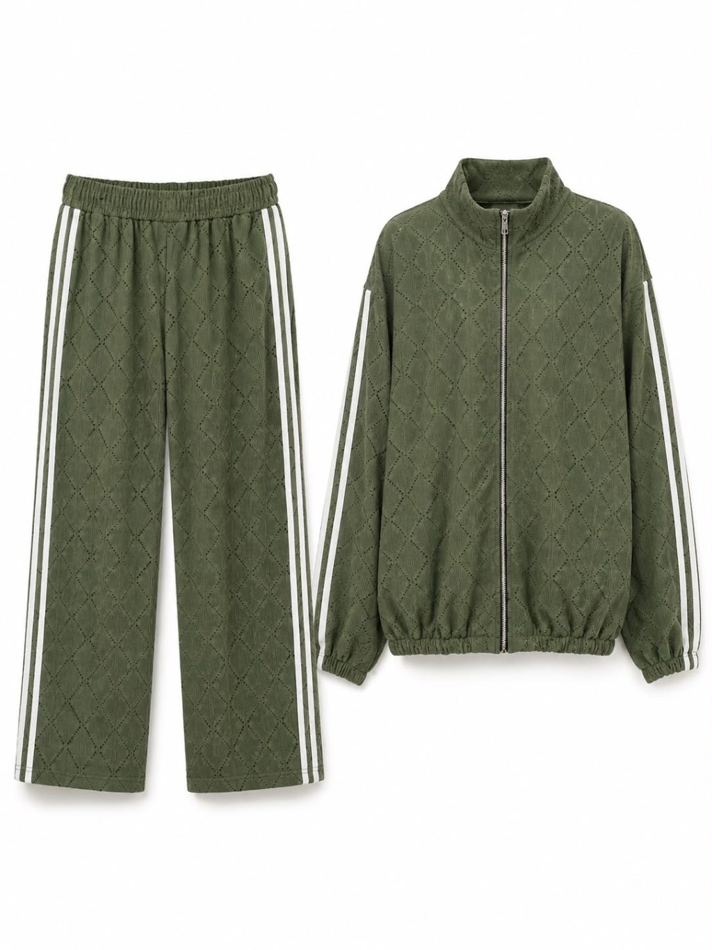 1669 Tweedelige set Striped Ajour - Afbeelding 7