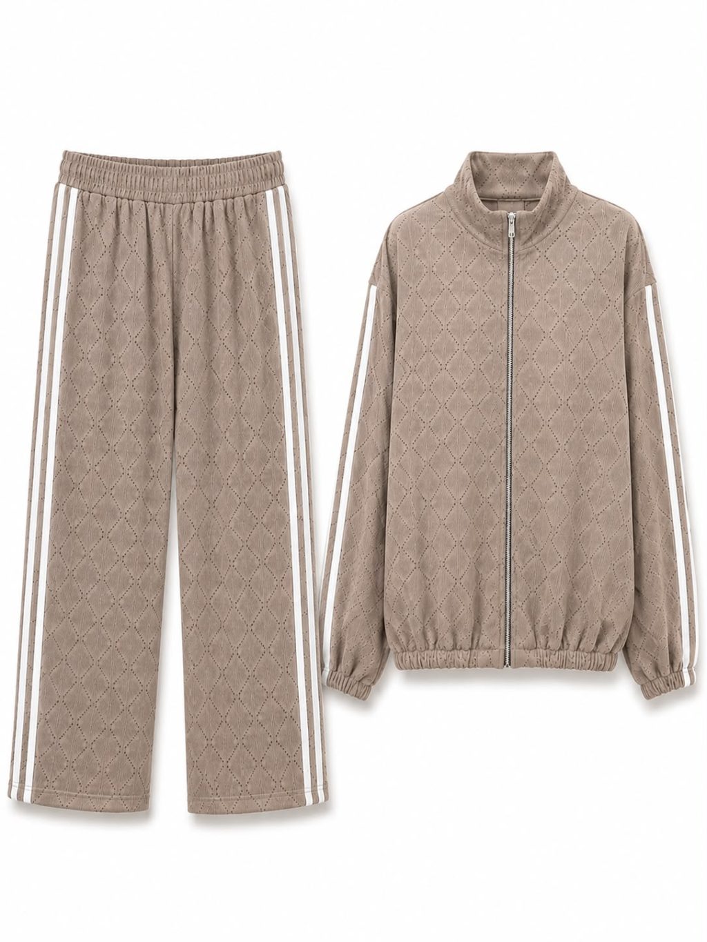 1669 Tweedelige set Striped Ajour - Afbeelding 8