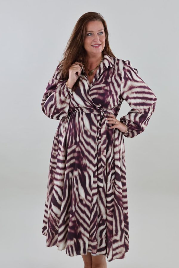 1673 Dress Overslag Animal Maxi
