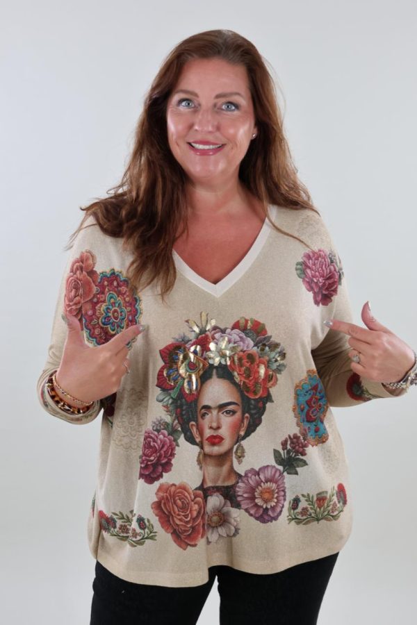 1697 Top Sparkle Print Frida