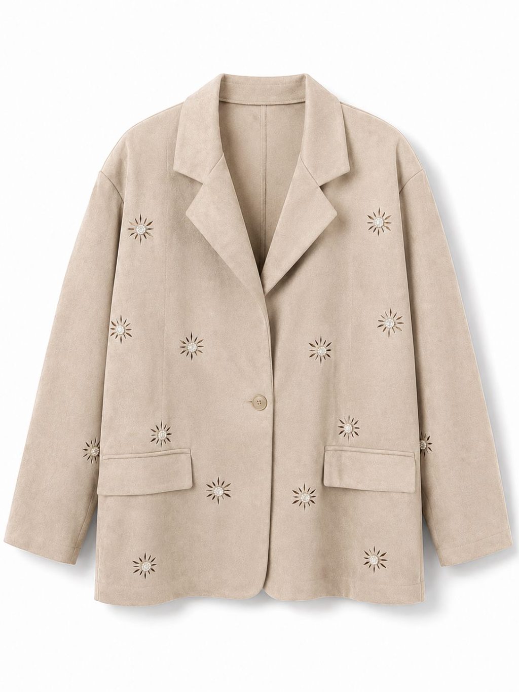 1703 Blazer Suède look Strass - Afbeelding 3