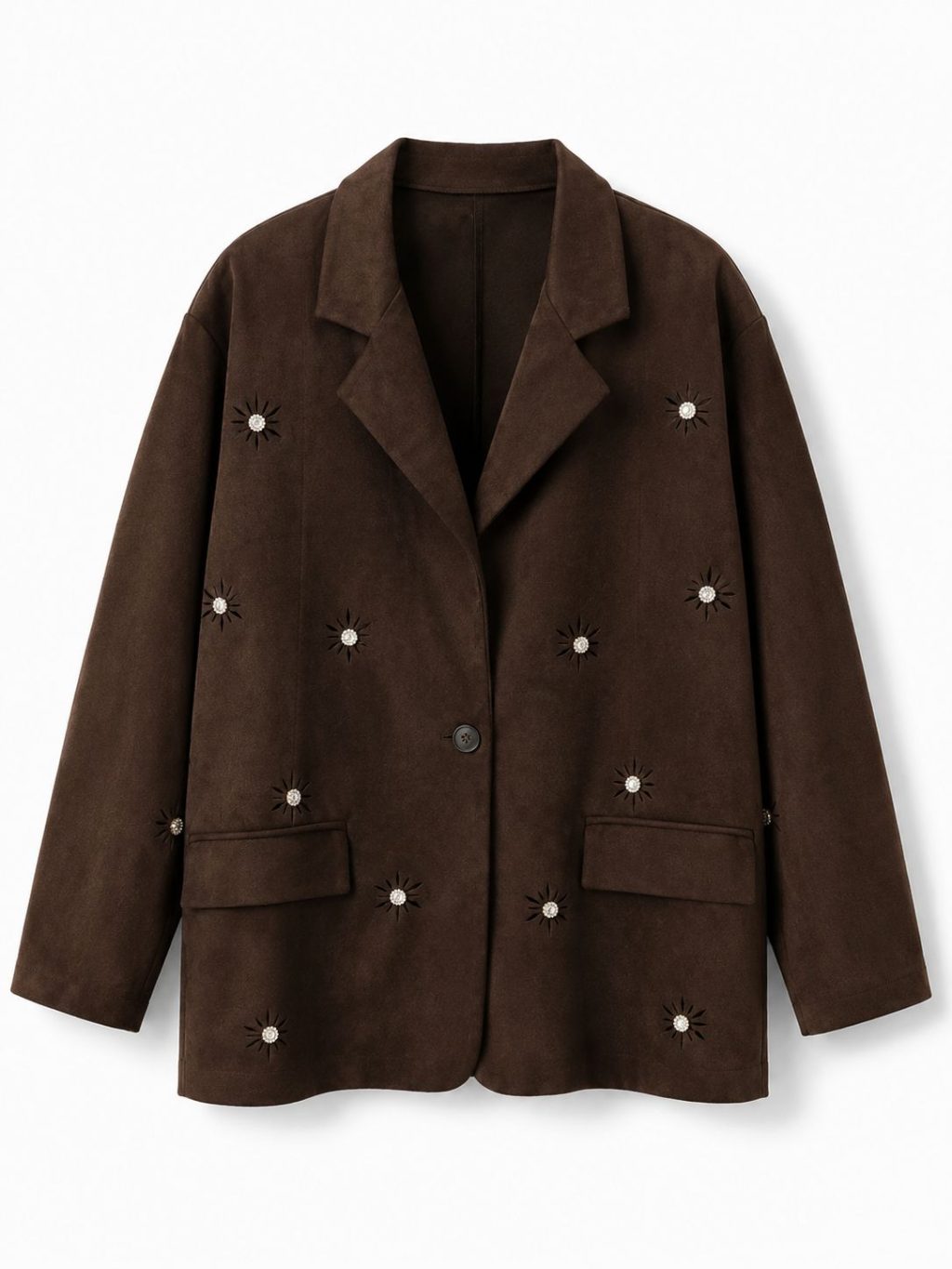 1703 Blazer Suède look Strass - Afbeelding 6