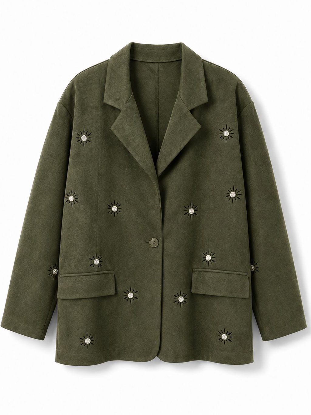 1703 Blazer Suède look Strass - Afbeelding 4