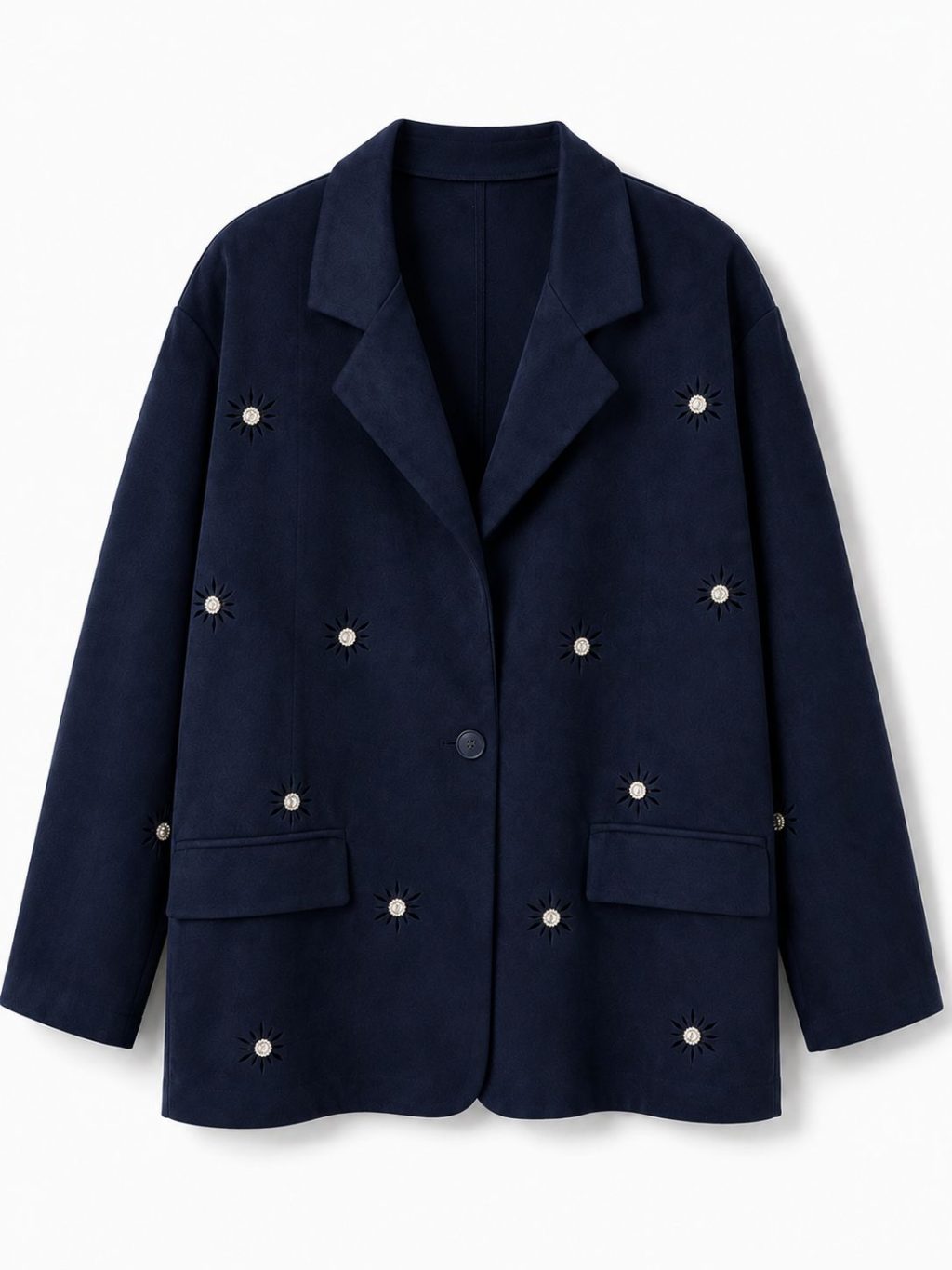 1703 Blazer Suède look Strass - Afbeelding 5