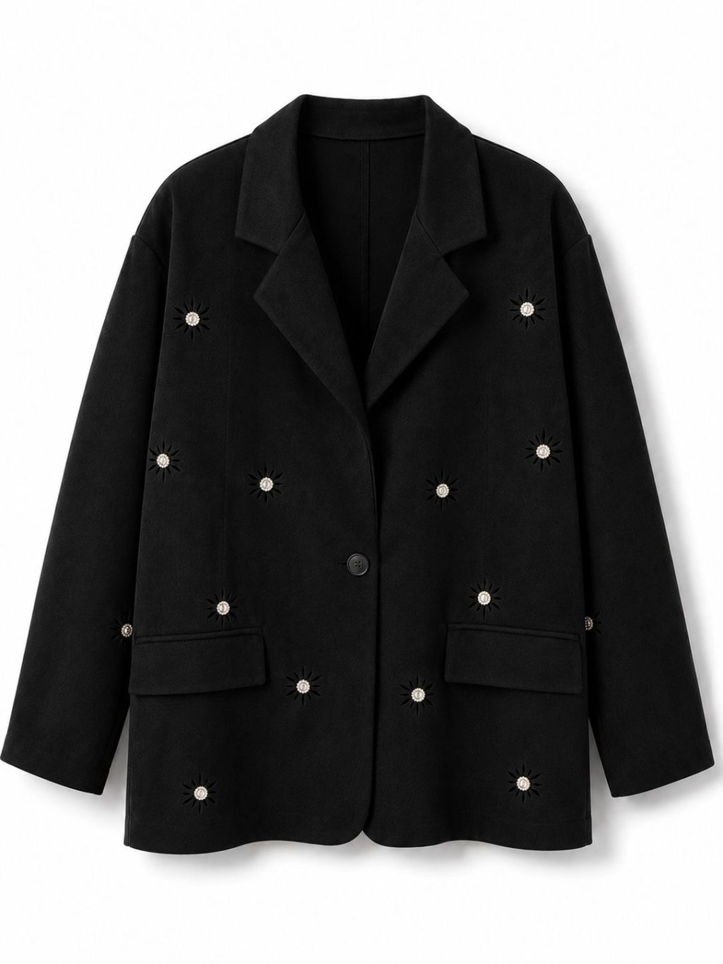 1703 Blazer Suède look Strass - Afbeelding 7