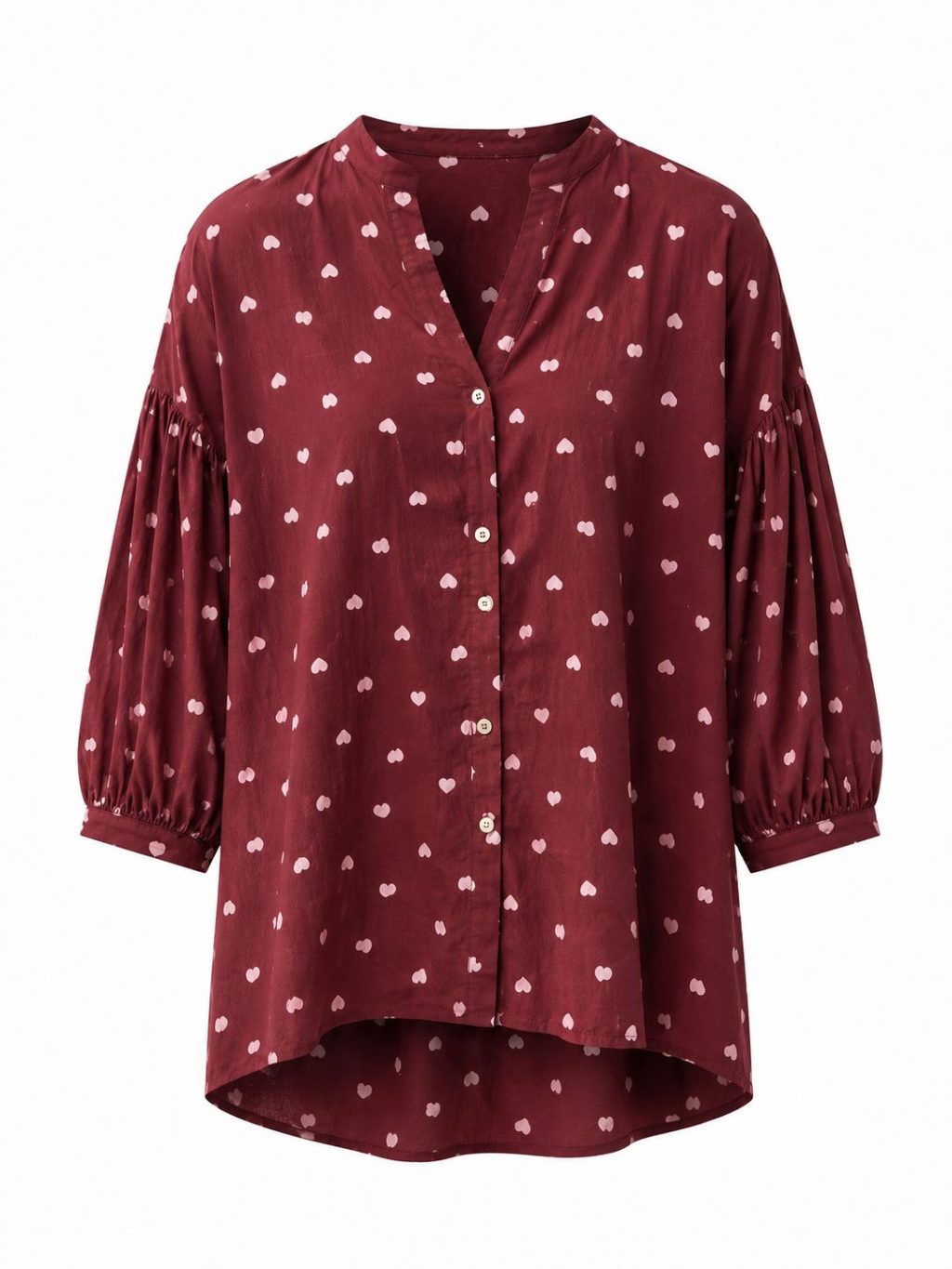 Sale - 1713 Blouse Cotton Hearts - Afbeelding 5