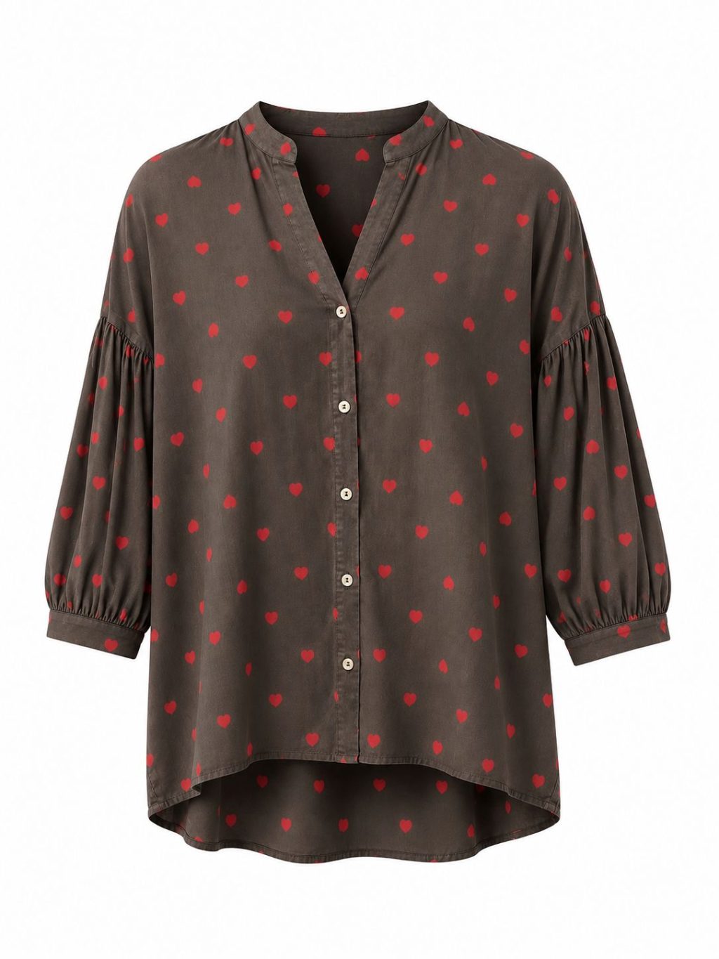 Sale - 1713 Blouse Cotton Hearts - Afbeelding 6