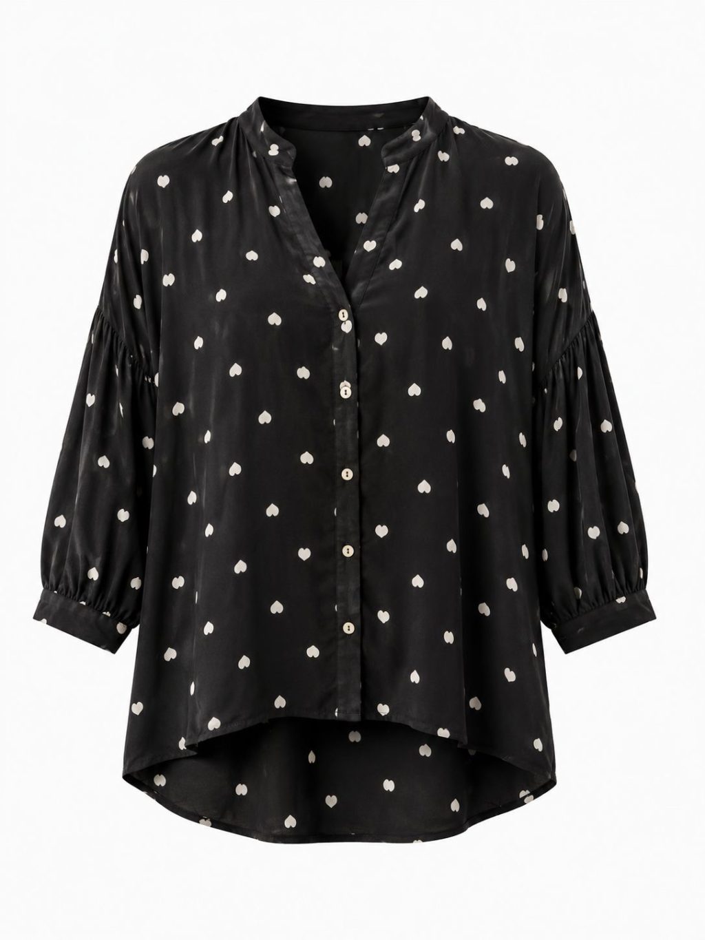 Sale - 1713 Blouse Cotton Hearts - Afbeelding 7