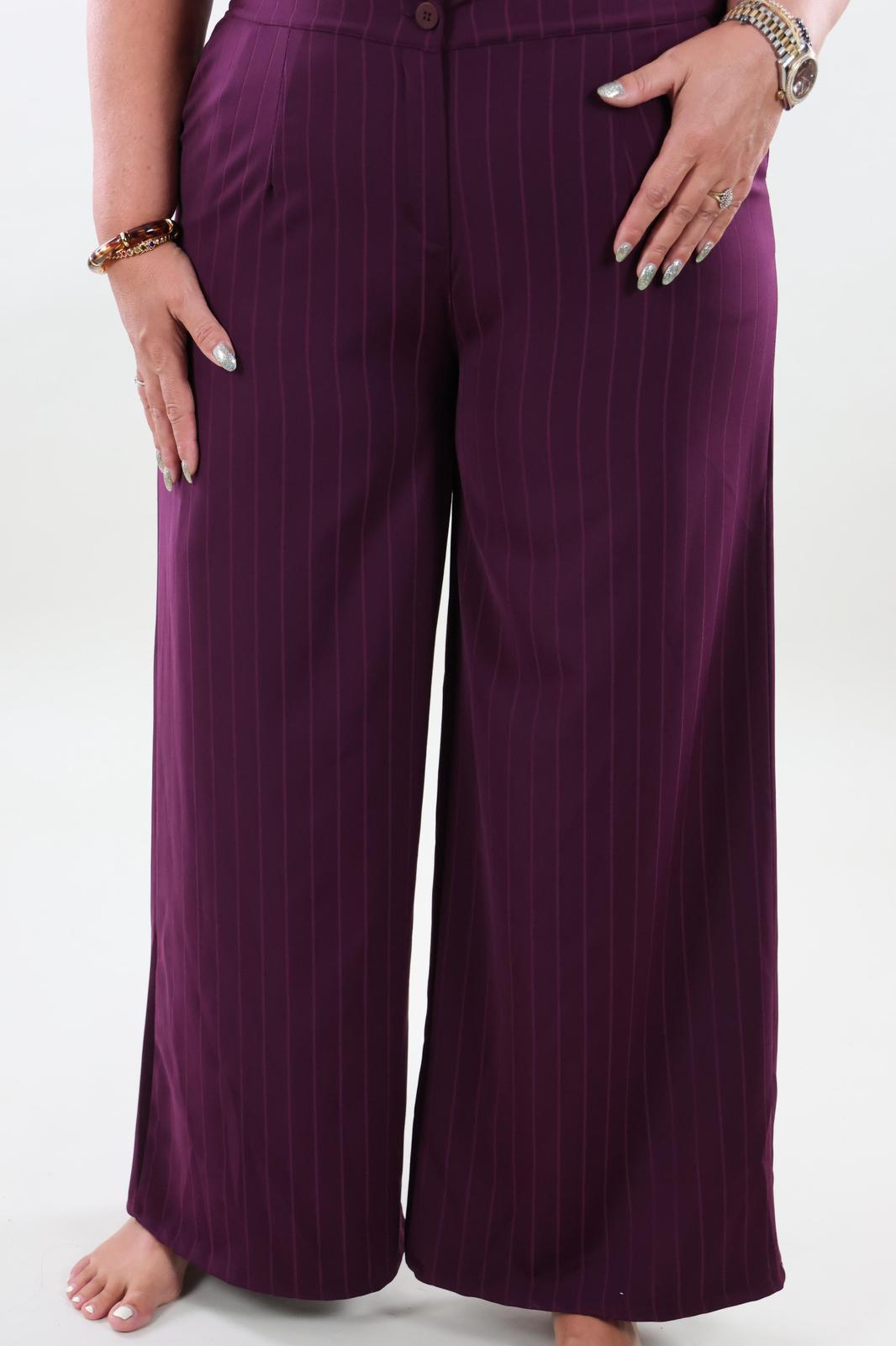 Eva 1721 Pantalon Pinstripe