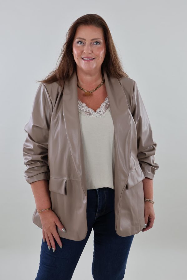 1649 Blazer Leerlook