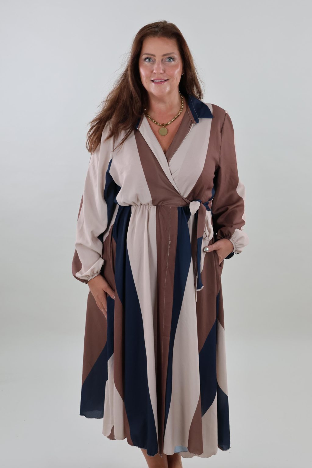 1654 Dress Overslag Print Maxi - Afbeelding 2