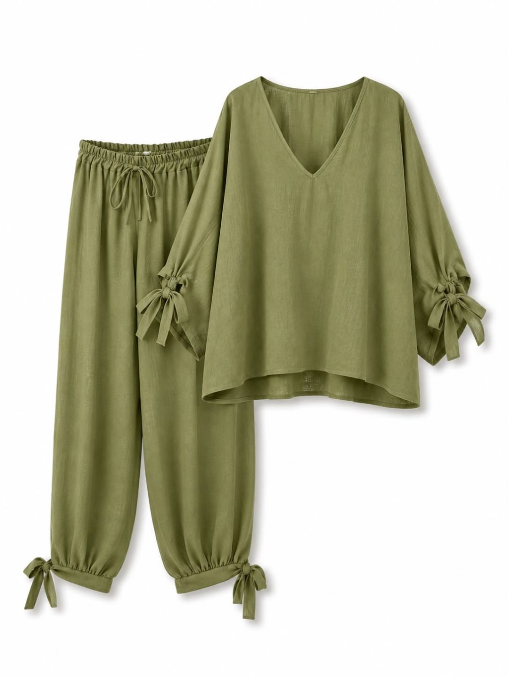1657 Tweedelig set V-neck Bow - Afbeelding 5