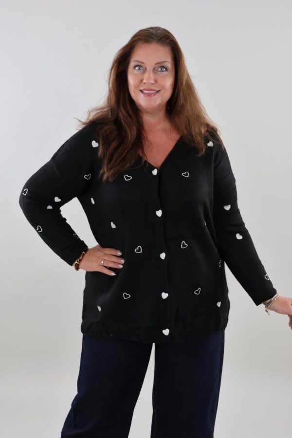 1727 Cardigan hearts