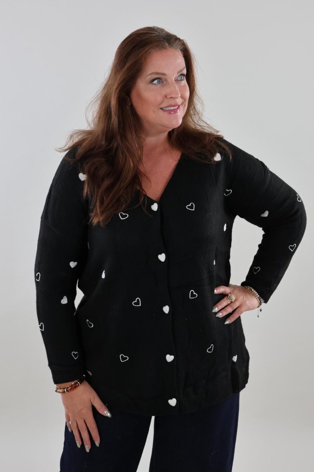 1727 Cardigan hearts - Afbeelding 3