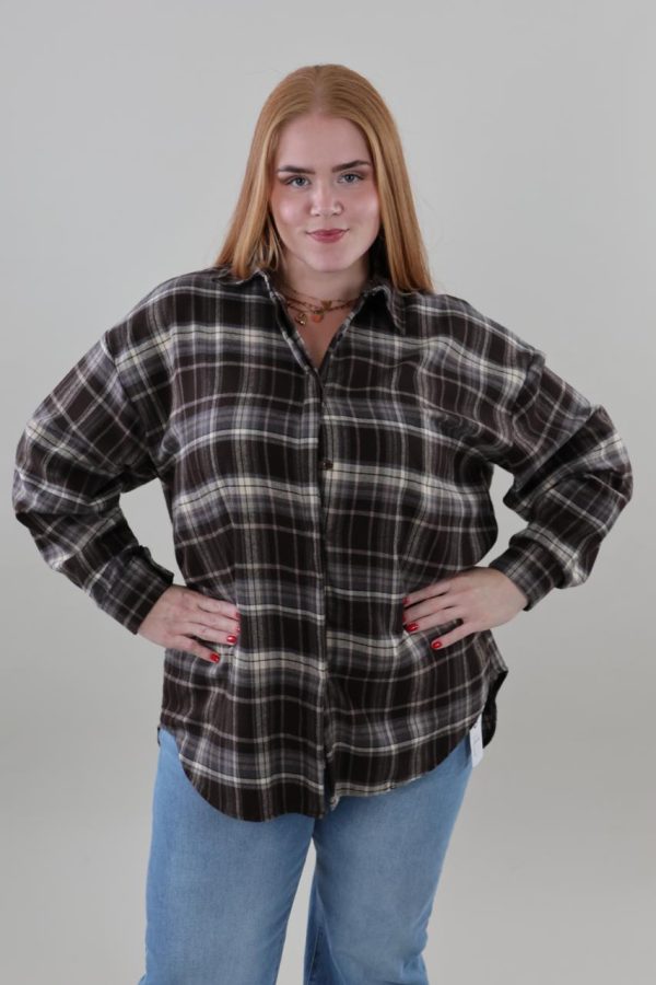 1747 Blouse Checked Long sleeve