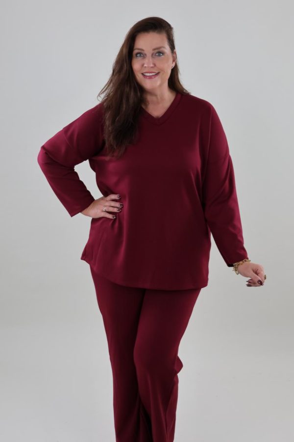 1800 Tweedelige set Basic V-neck