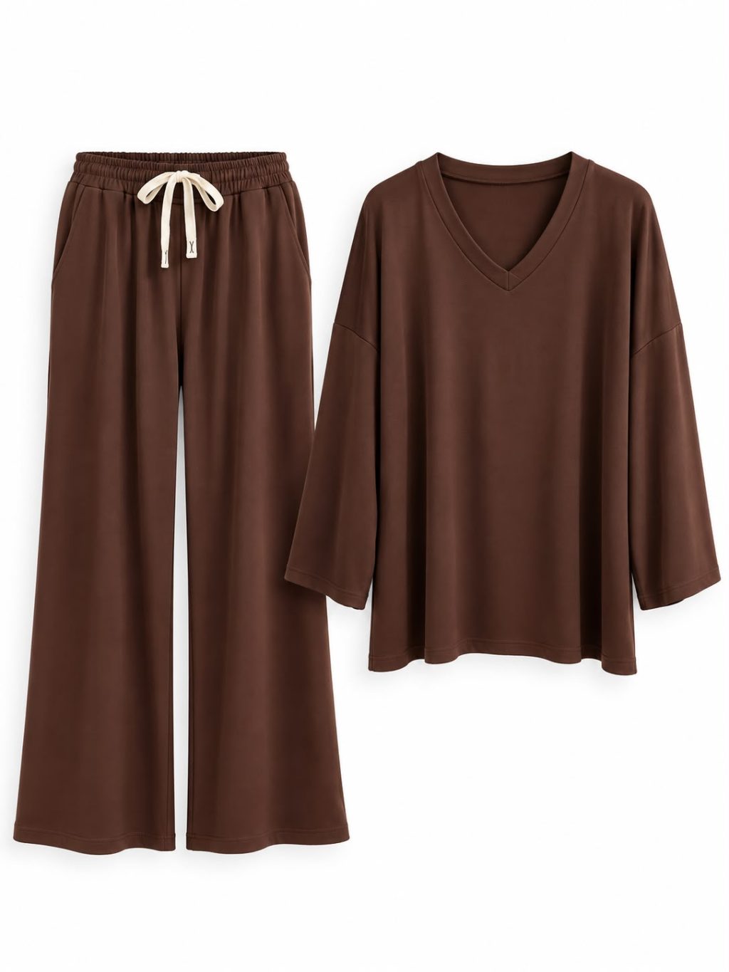 1800 Tweedelige set Basic V-neck - Afbeelding 3