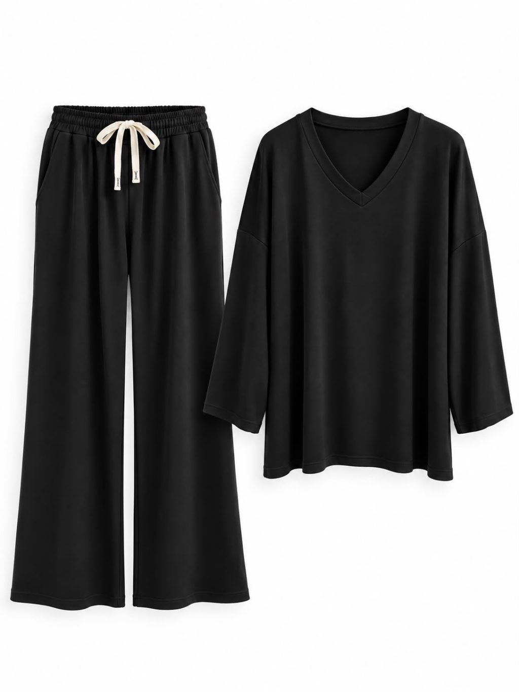 1800 Tweedelige set Basic V-neck - Afbeelding 4