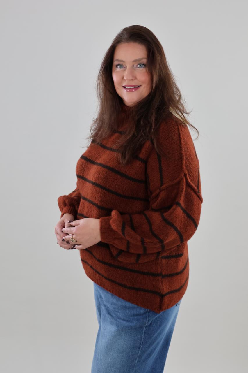 1829 Trui Knitted Stripes - Afbeelding 2