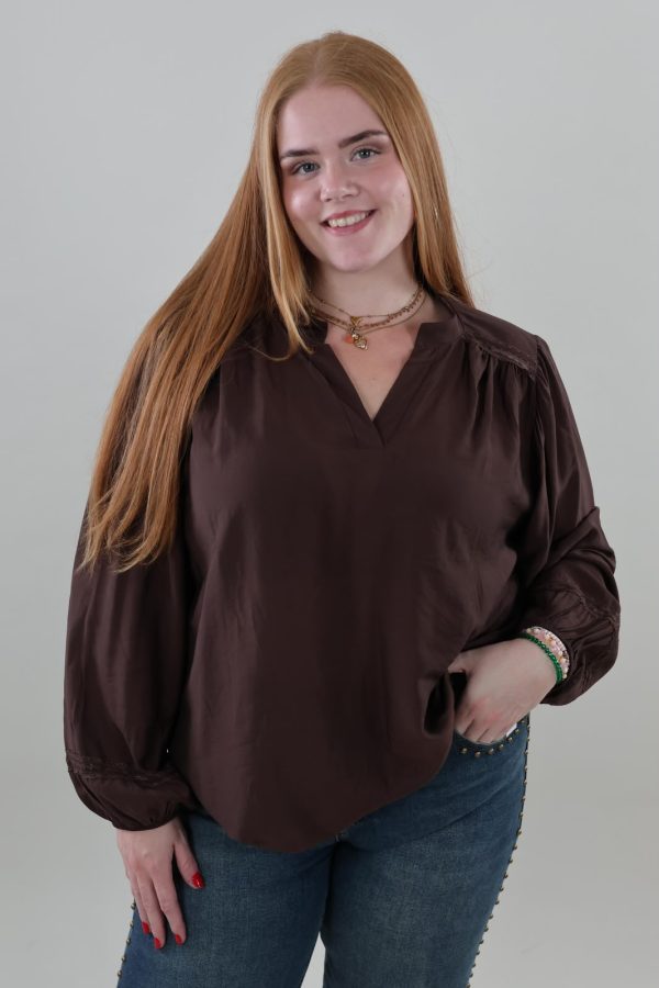 Eva 1755 Blouse Basic Balloon sleeves