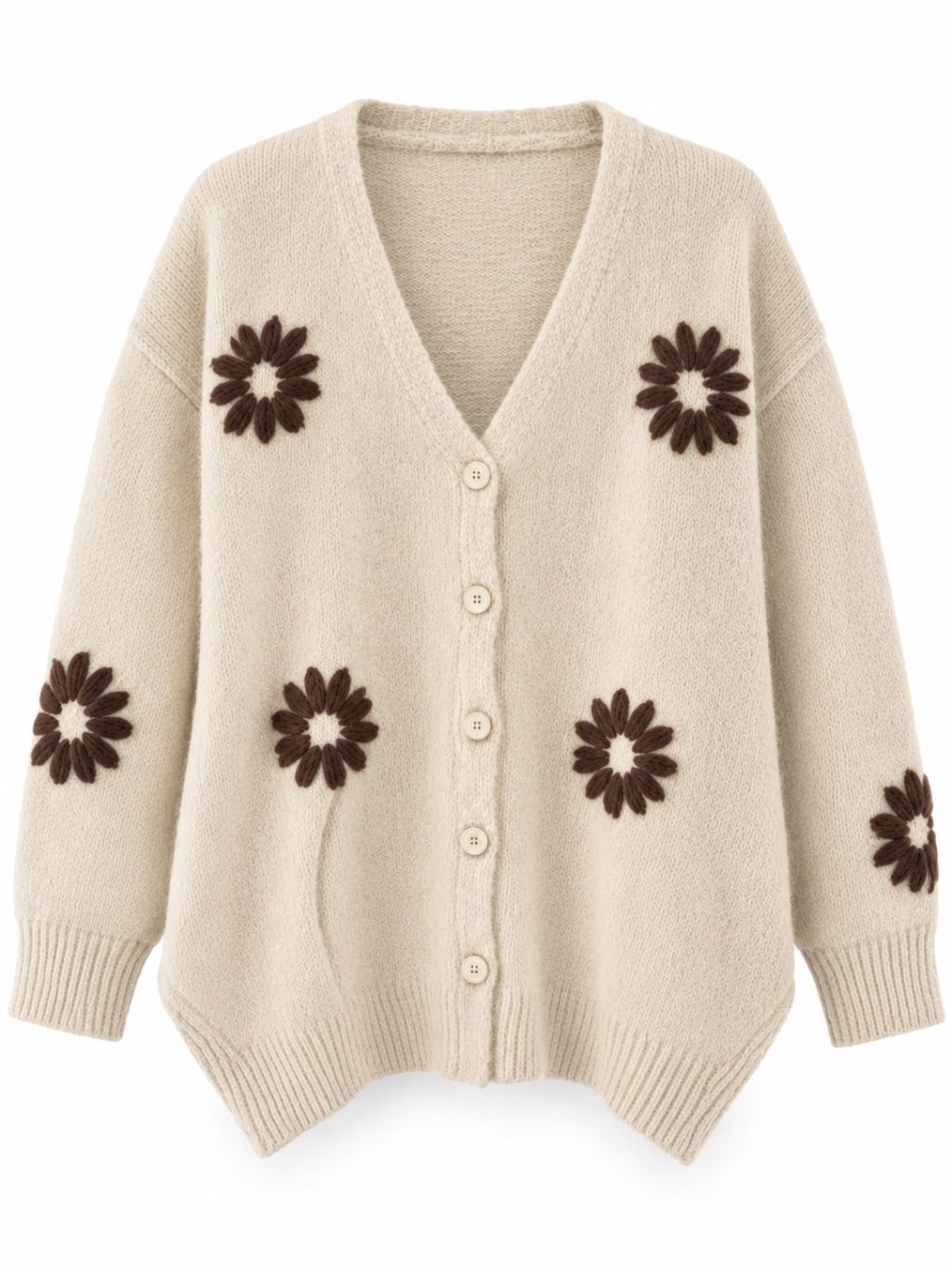 1740 Cardigan Flower V-neck - Afbeelding 3