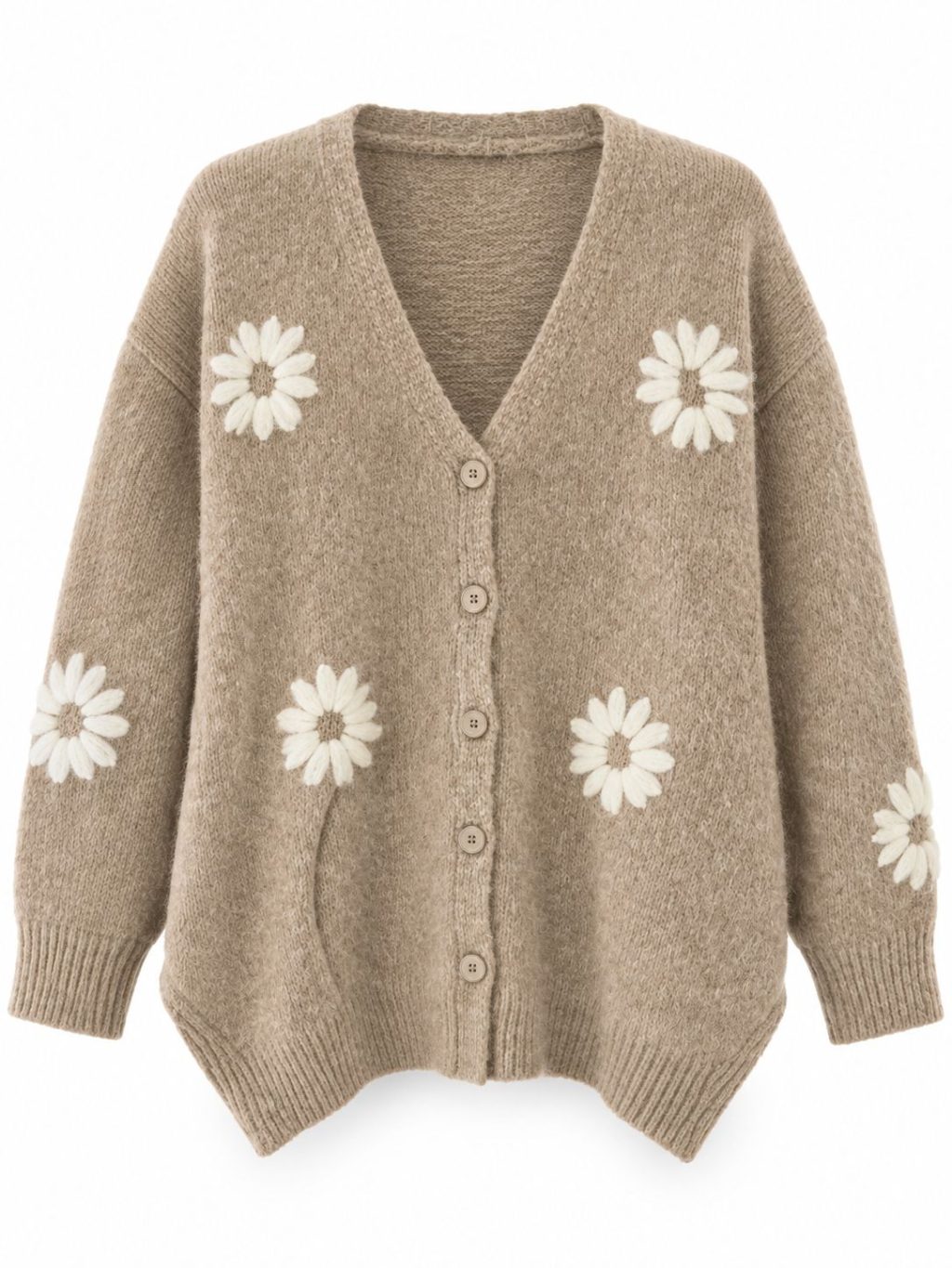1740 Cardigan Flower V-neck - Afbeelding 4