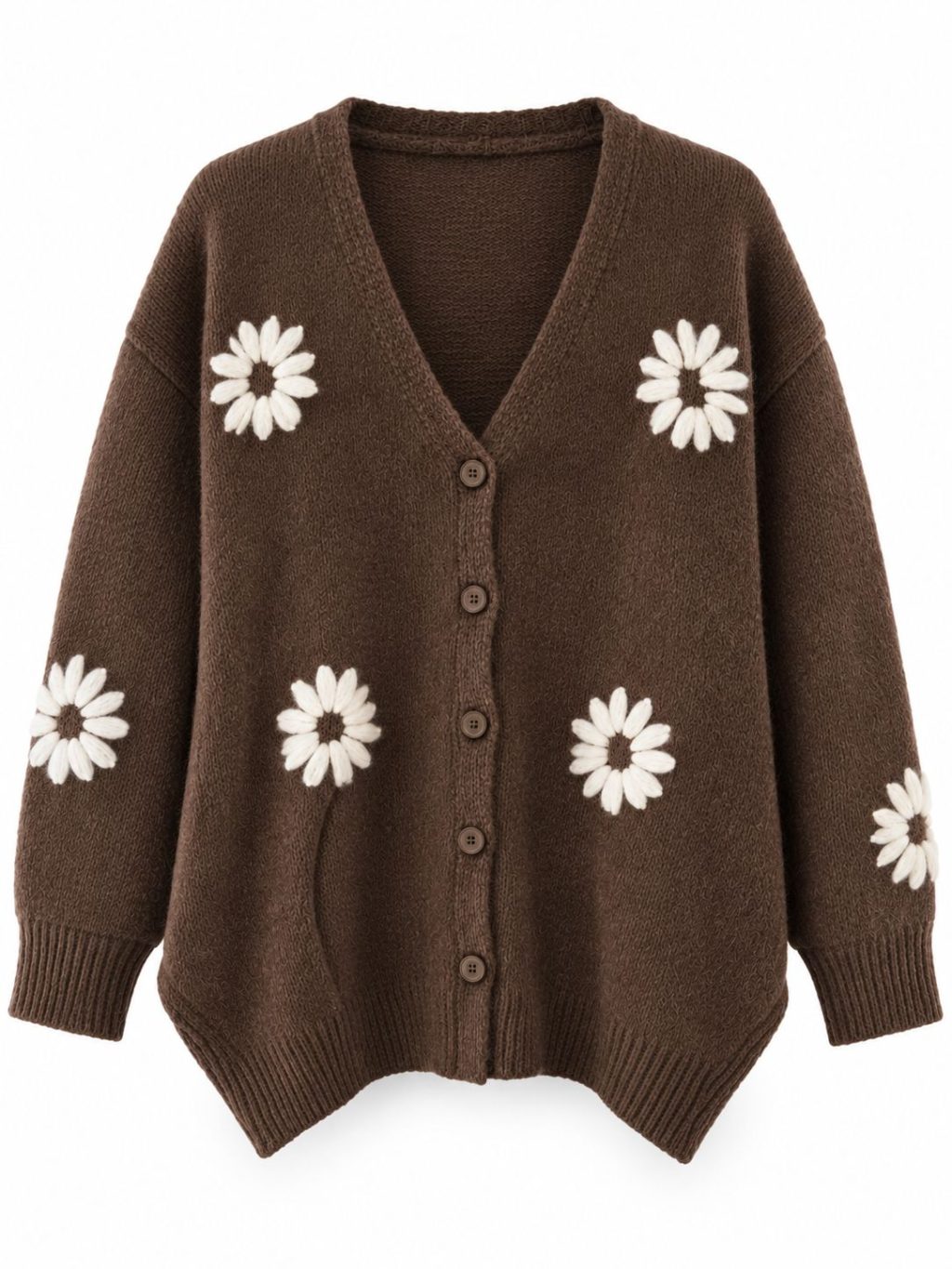 1740 Cardigan Flower V-neck - Afbeelding 5