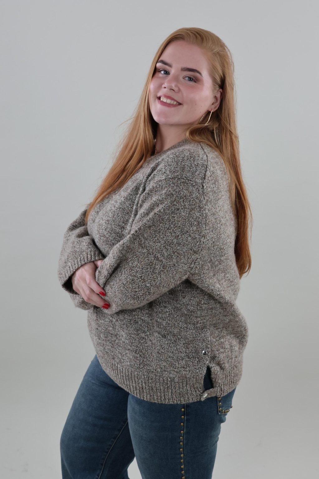 Vero Moda Curve 111 vmc sabra o-neck pull over - Afbeelding 4