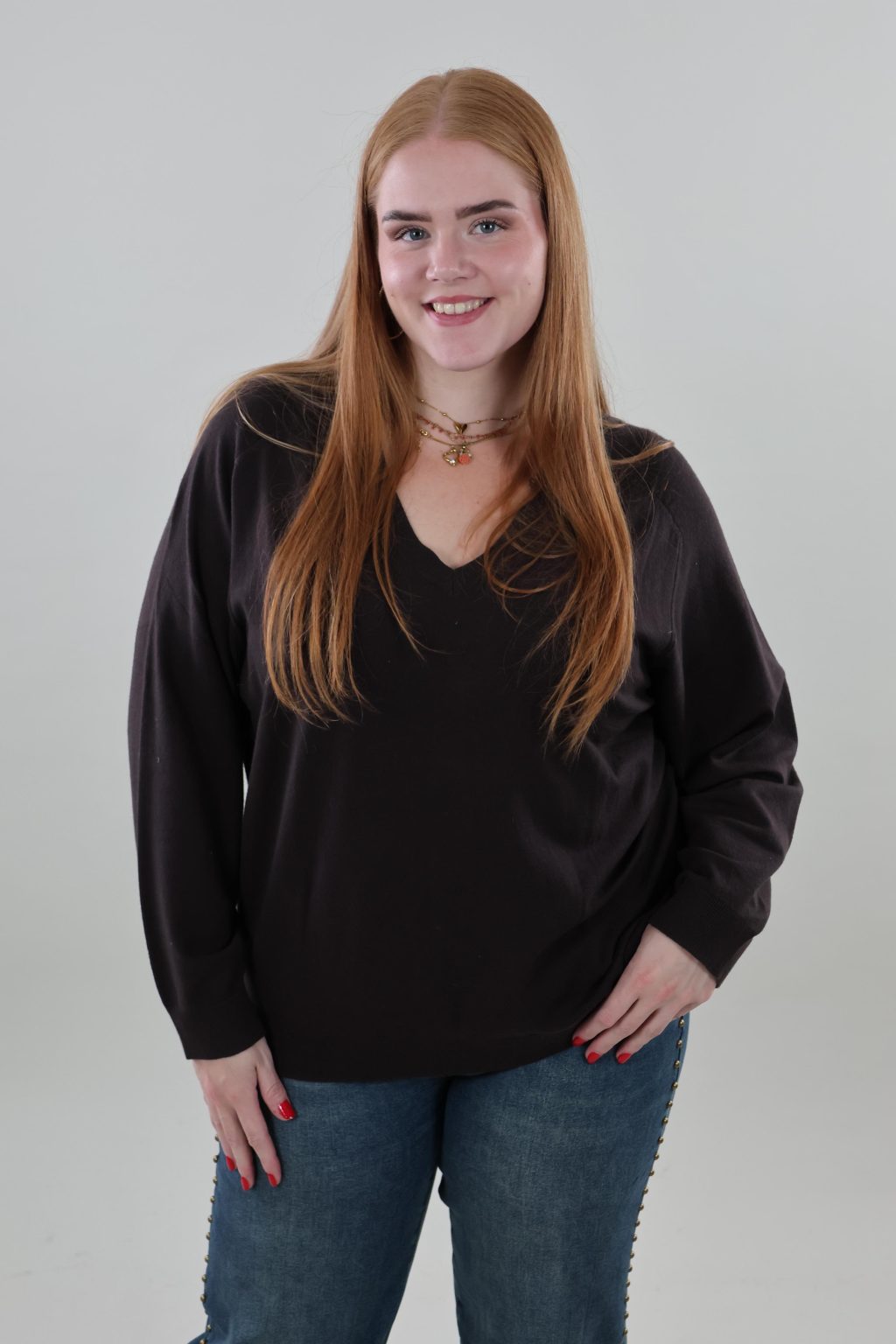 Vero Moda Curve 112 vmc holly karis v-neck pull over
