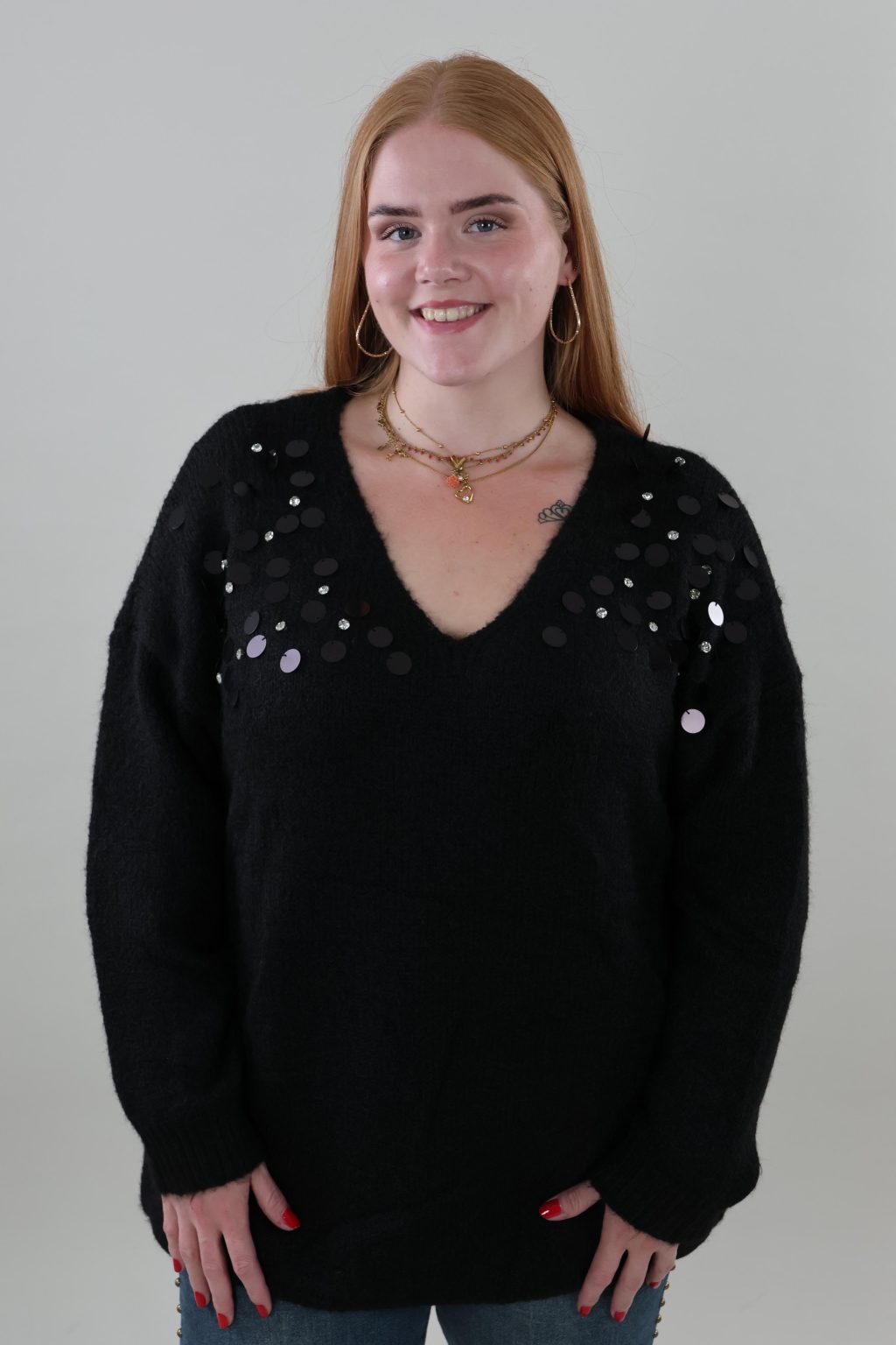 1756 Sweater Knitted Lovertjes - Afbeelding 4
