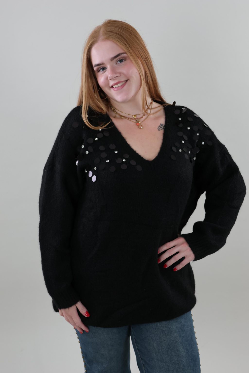 1756 Sweater Knitted Lovertjes - Afbeelding 3