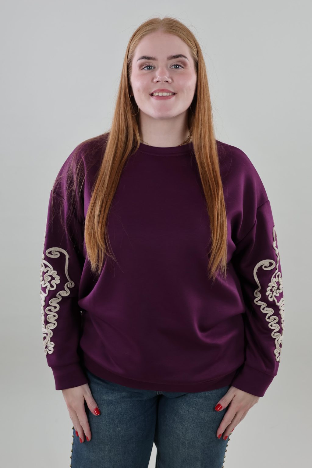 1758 Sweater Long sleeve Geborduurd - Afbeelding 3