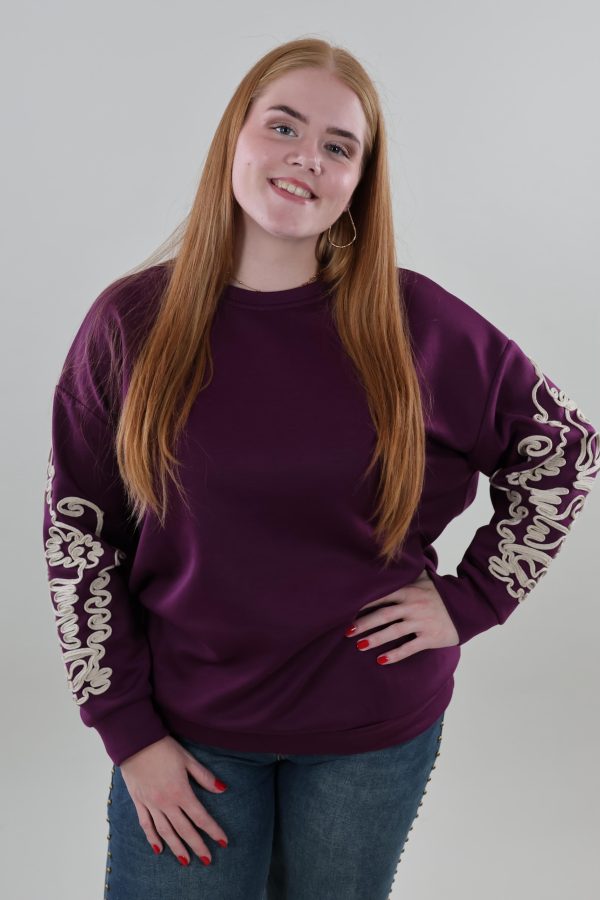 1758 Sweater Long sleeve Geborduurd