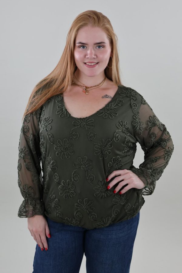 1777 Top Flowers Mesh