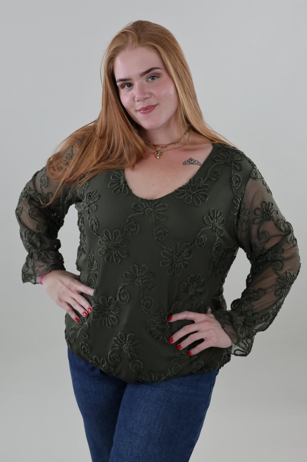 1777 Top Flowers Mesh - Afbeelding 3