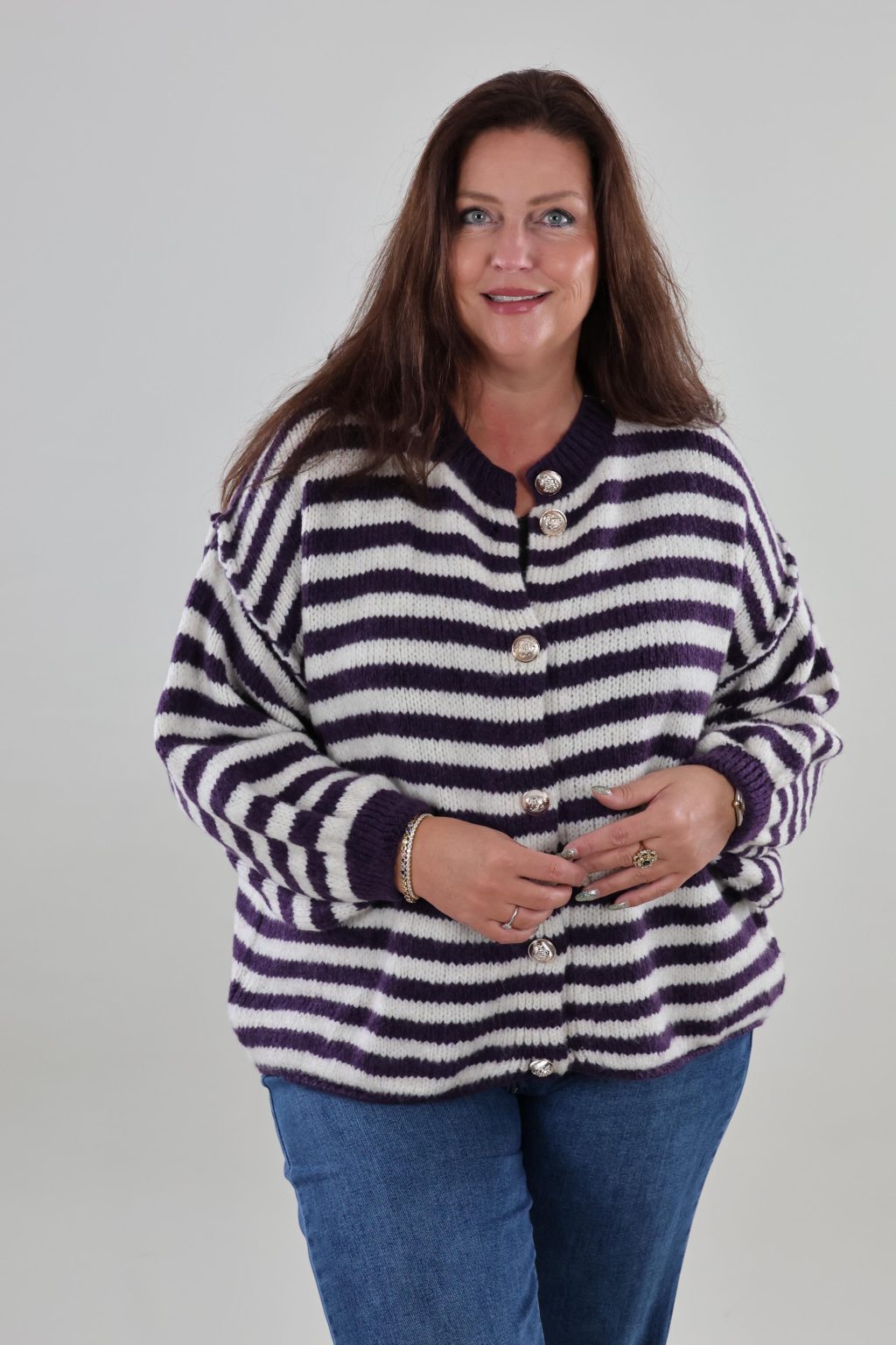 1780 Cardigan Knitted Stripe - Afbeelding 3