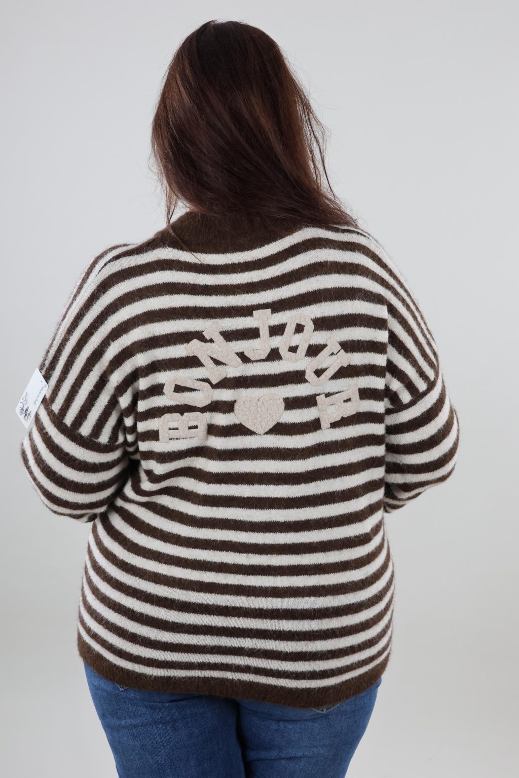 1766 knitted stripe Cardigan - Afbeelding 2