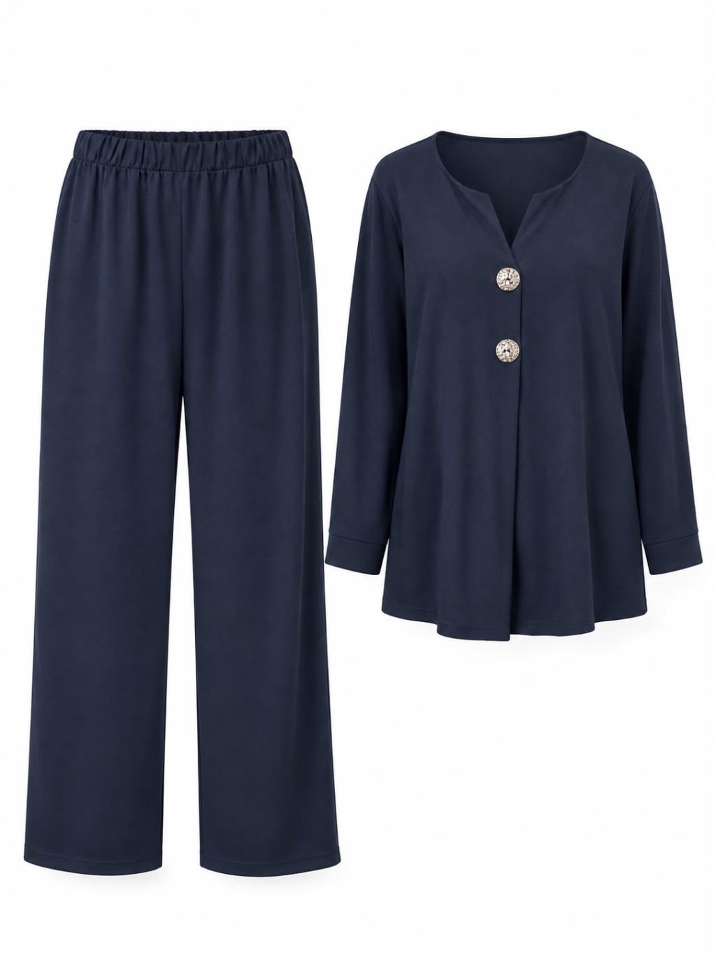 1786 Tweedelige set Button V-neck - Afbeelding 7