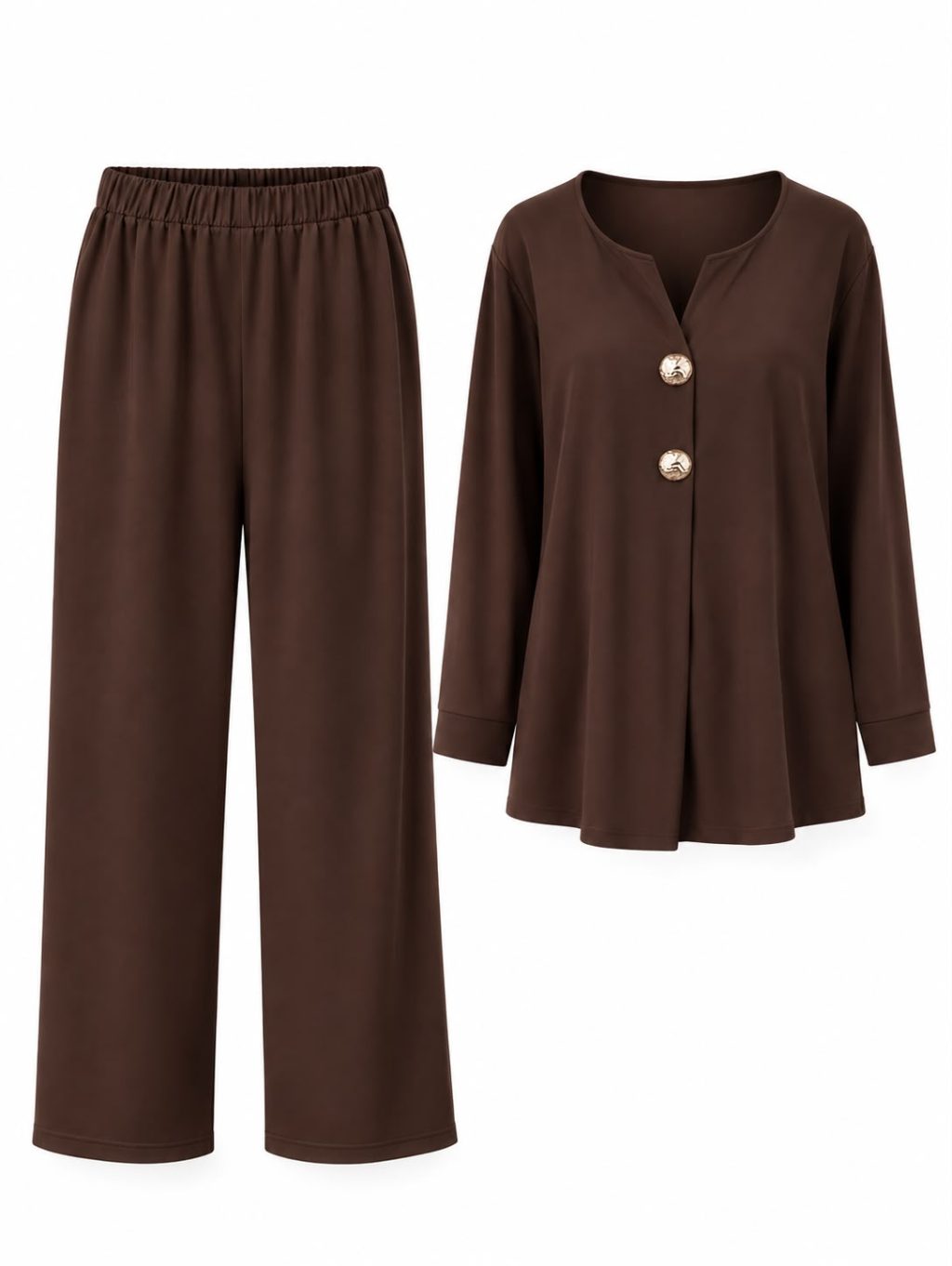 1786 Tweedelige set Button V-neck - Afbeelding 6
