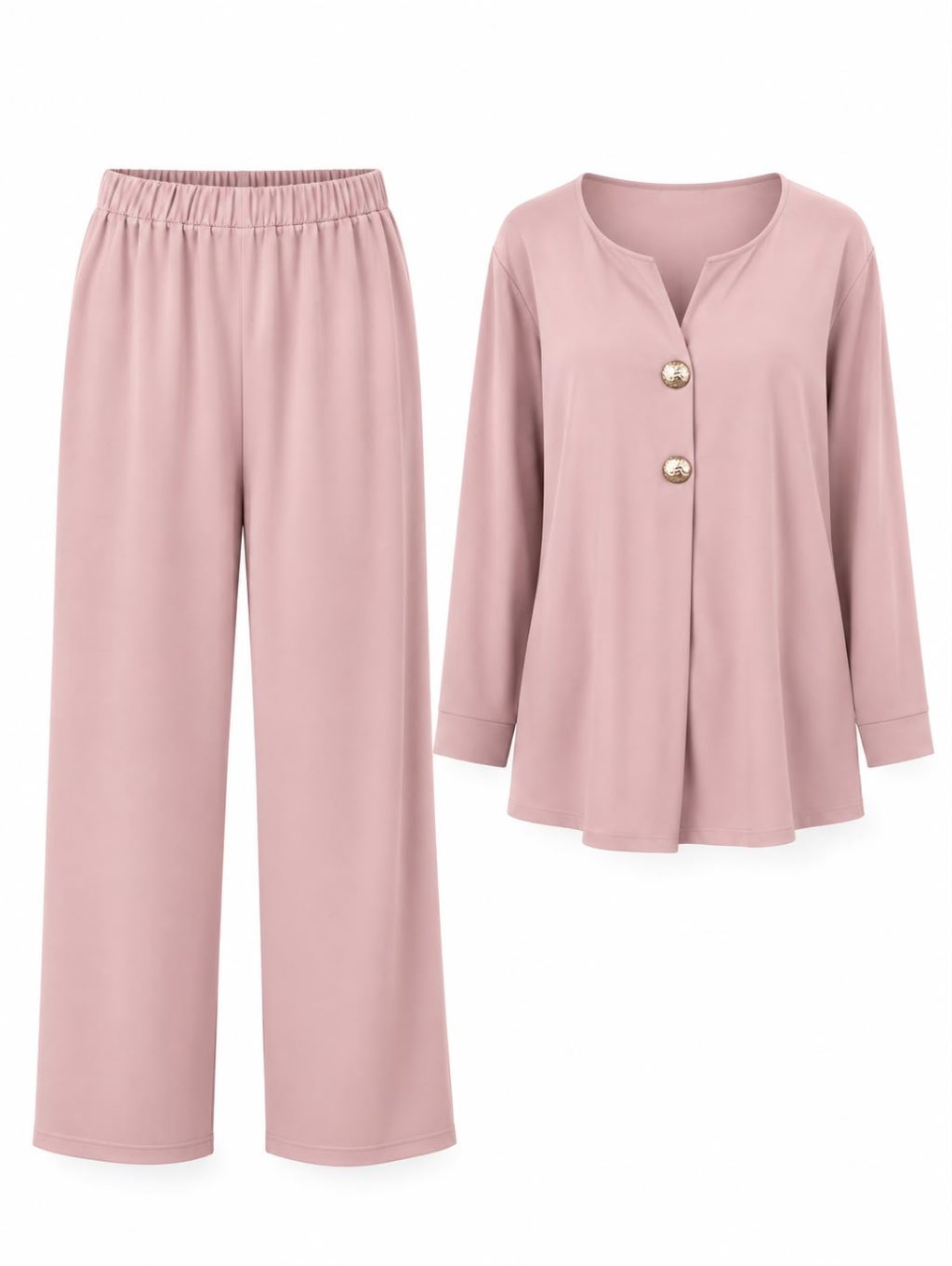 1786 Tweedelige set Button V-neck - Afbeelding 8